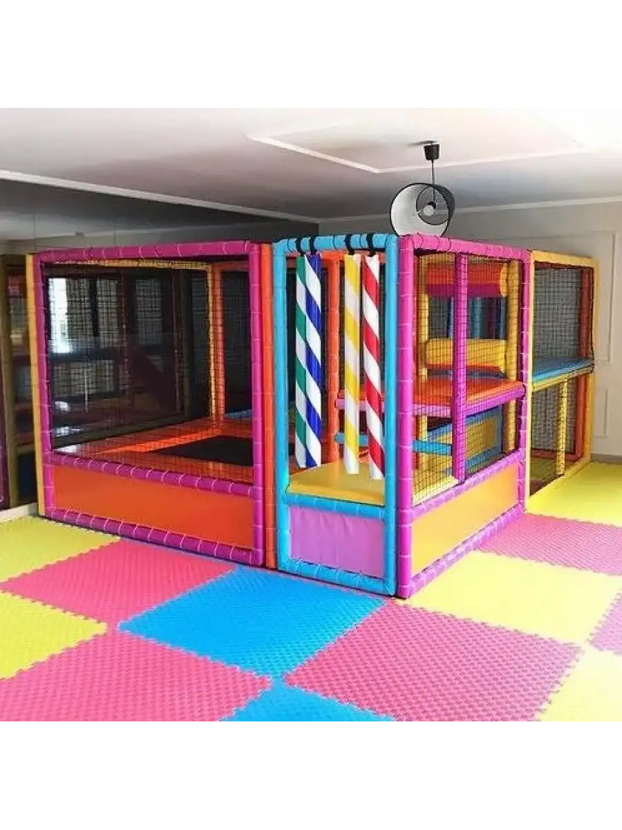Mag Kaydıraklı Oyun Havuzu ve Trambolin - Sünger Soft Play Top Havuzu Çocuk Oyun Alanı