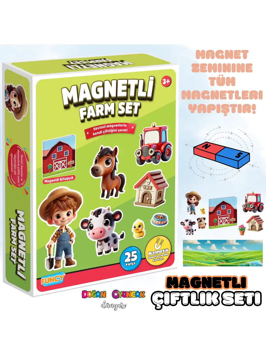 Magnetli Çiftlik Seti - Magnetli Farm Set - Magical Magnet - Çiftlik Oyunu - Hayvanlı Magnetler - Hayvanlar