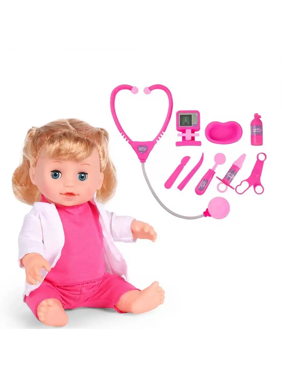Maide Doktor Bebek - Türkçe Konuşan Maide Et Bebek - Konuşan Bebek - Maide Bebek - Hemşire Et Bebek - Sarışın