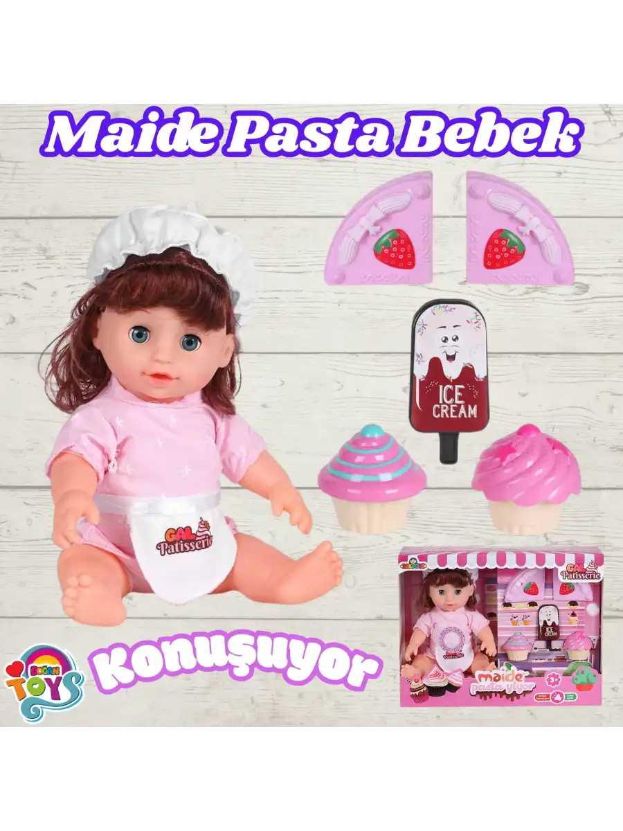 Maide Pasta Yiyor - Türkçe Konuşan Maide Et Bebek - Konuşan Bebek - Maide Bebek - Maide Pasta Bebek - Kumral