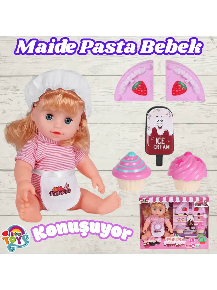 Maide Pasta Yiyor - Türkçe Konuşan Maide Et Bebek - Konuşan Bebek - Maide Bebek - Maide Pasta Bebek - Sarışın