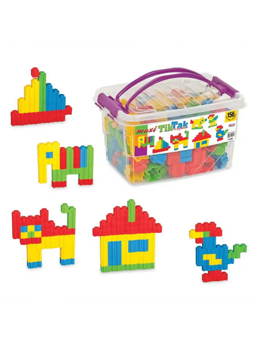 Maxi Tiktak Lego (156 Parça) - Tik-Tak Puzzle - Küçük Bloklar - Maxi Tik Tak Legolar Oyuncak