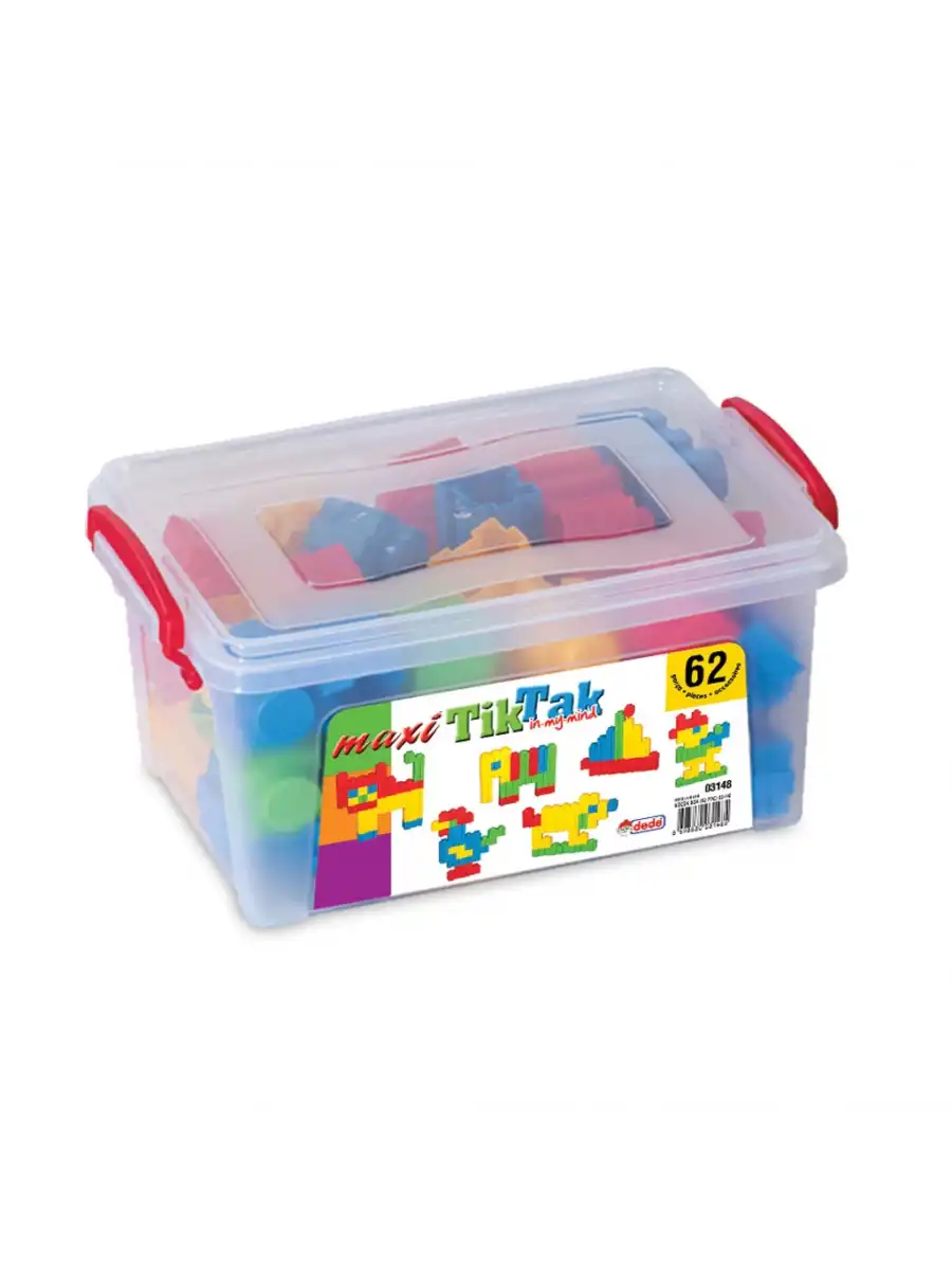 Maxi Tiktak Lego (62 Parça) - Tik-Tak Puzzle - Küçük Bloklar - Maxi Tik Tak Legolar Oyuncak