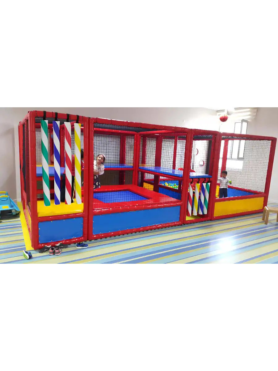 Mega Akrobatik Oyun Havuzu ve Trambolin - Sünger Soft Play Top Havuzu Çocuk Oyun Alanı