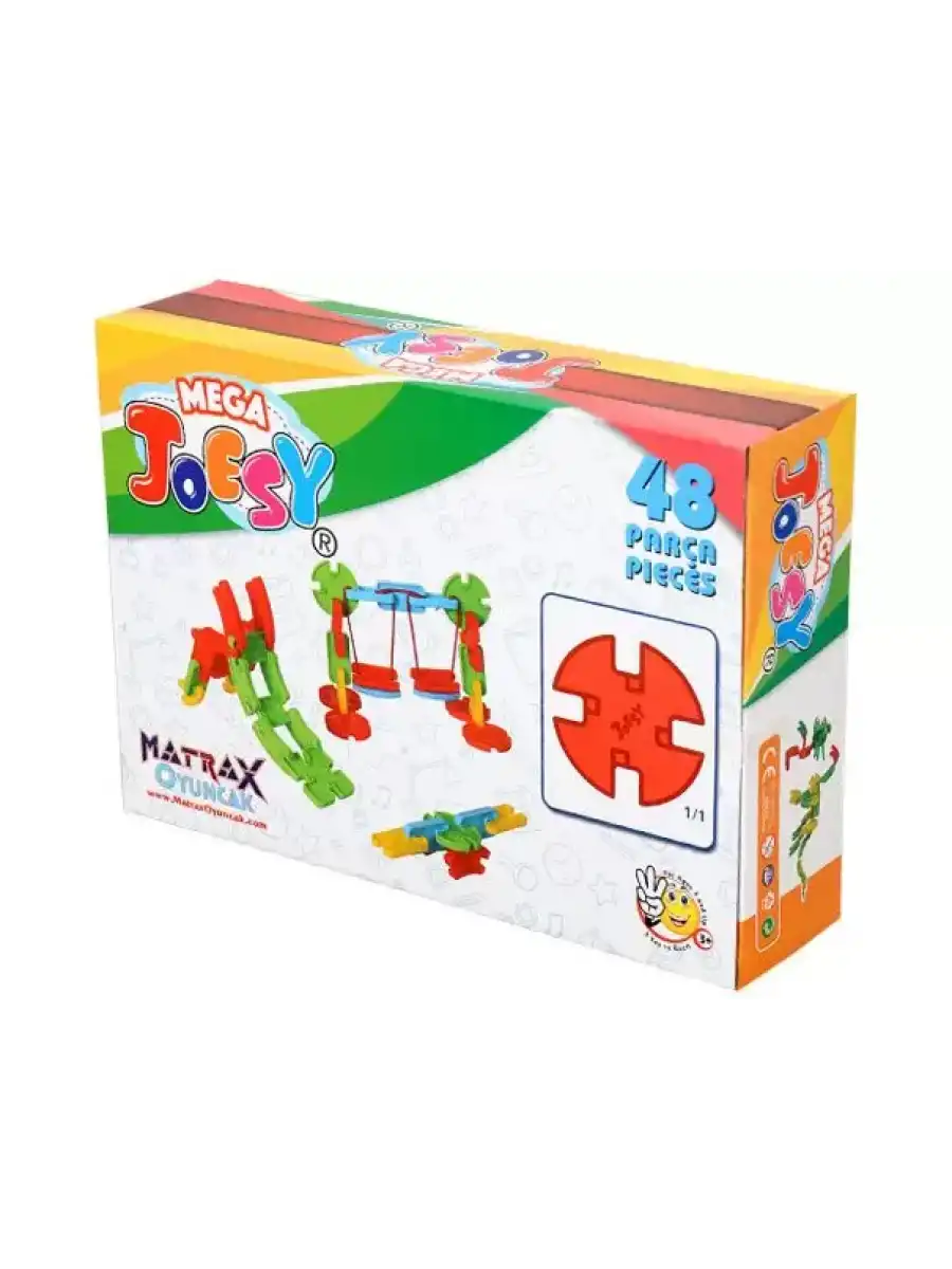 Mega Joesy Eğitici Blok Oyunu 48 Parça - Oyuncak Lego Seti - Birbirine Geçmeli STEM Lego Seti - Eğitici Oyuncak