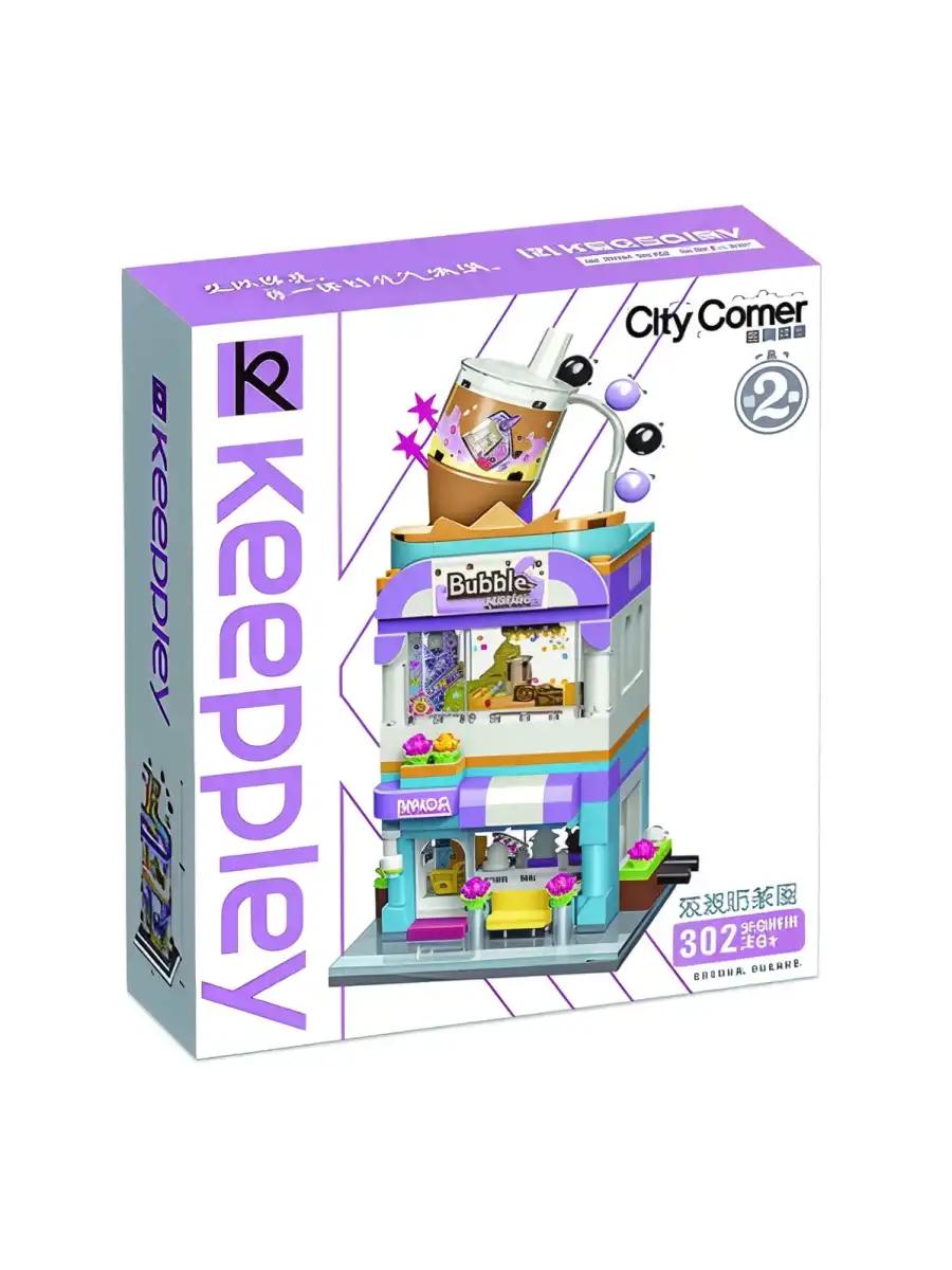 Mikro Blok Bubble Tea Dükkanı 302 Parça - Lego Setleri - Keeppley Mini Lego - Dükkan Lego - Keeppley Lego - Mikro Bloklar