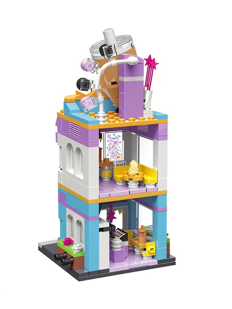 Mikro Blok Bubble Tea Dükkanı 302 Parça - Lego Setleri - Keeppley Mini Lego - Dükkan Lego - Keeppley Lego - Mikro Bloklar