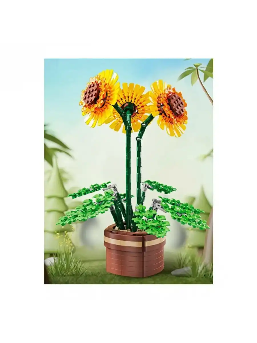 Mikro Blok Çiçek Ayçiçeği 731 Parça - Lego Setleri - MEGA Lego - Çiçek Lego - MEGA Çiçek Lego - Mikro Bloklar