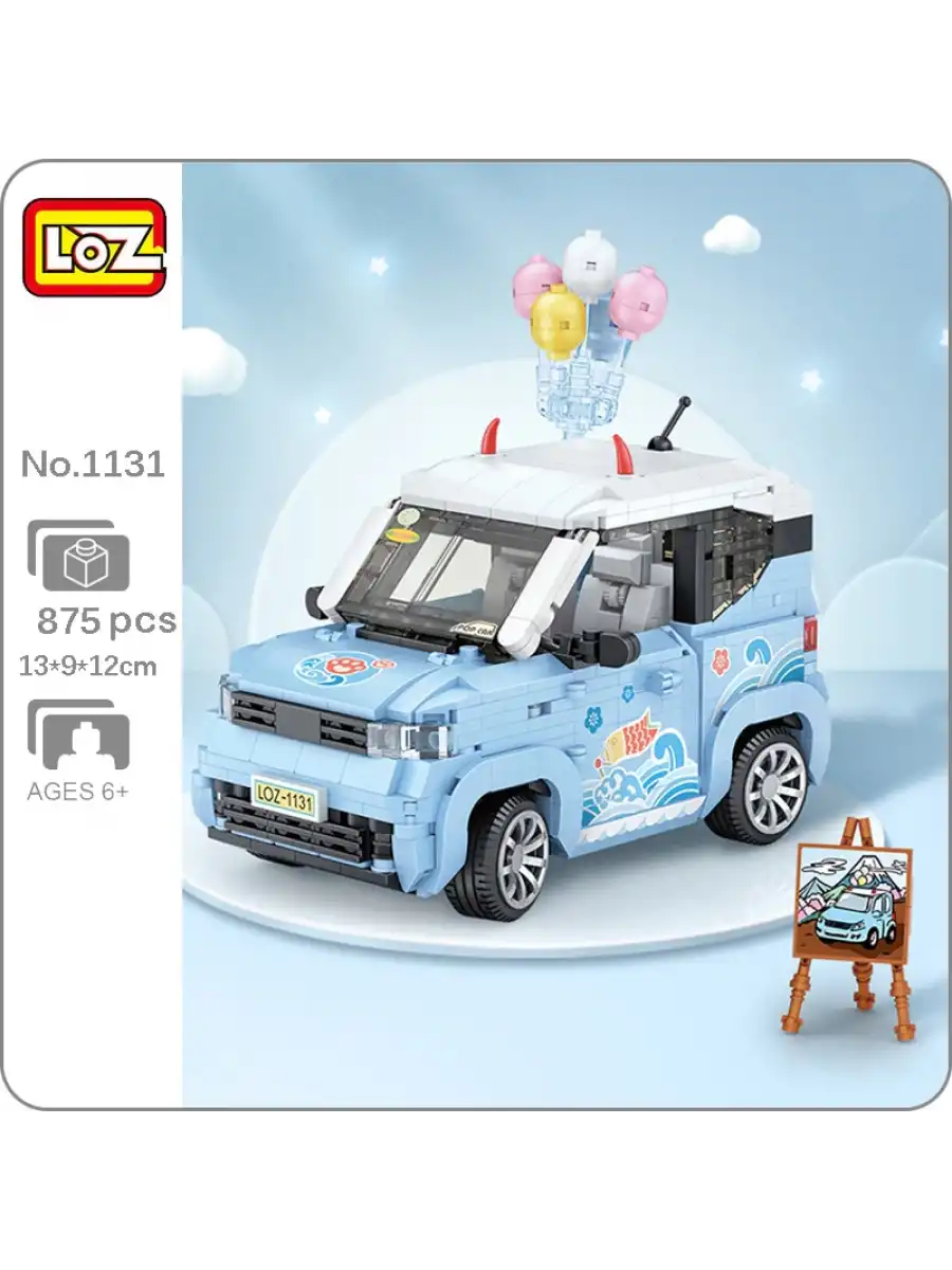 Mikro Blok Dondurma Arabası 875 Parça - Lego Setleri - Loz Mini Lego - Araba Lego - Loz Lego - Mikro Bloklar