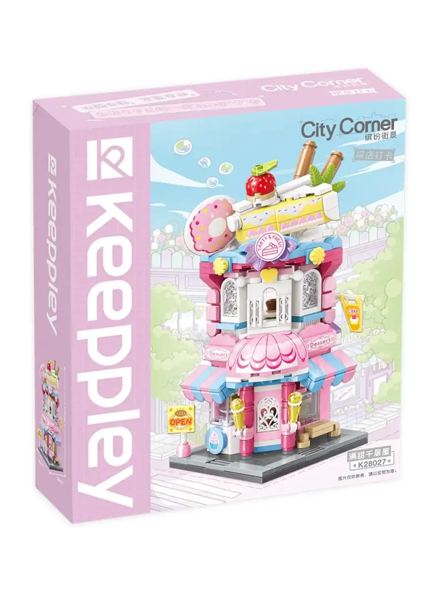 Mikro Blok Kapkek Dükkanı 350 Parça - Lego Setleri - Keeppley Mini Lego - Cup Cake Lego - Keeppley Lego - Mikro Bloklar