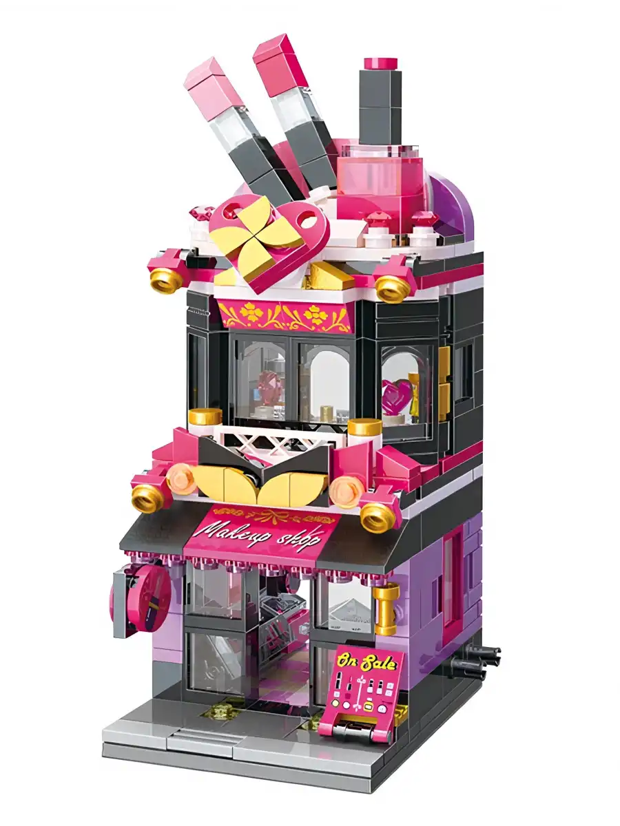 Mikro Blok Makyaj Dükkanı 348 Parça - Lego Setleri - Keeppley Mini Lego - Dükkan Lego - Keeppley Lego - Mikro Bloklar