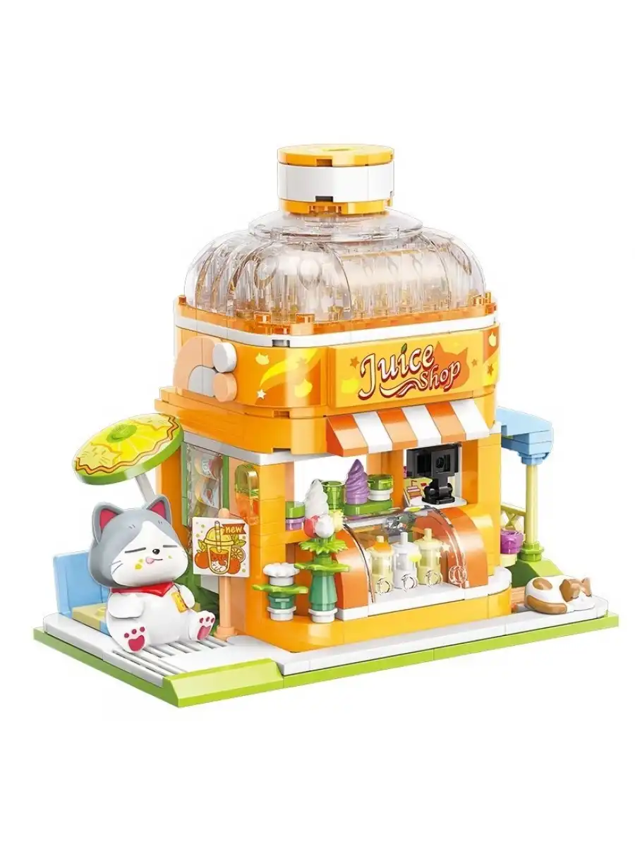 Mikro Blok Meyve Suyu Dükkanı 315 Parça - Lego Setleri - Keeppley Mini Lego - Keeppley Lego - Mikro Bloklar