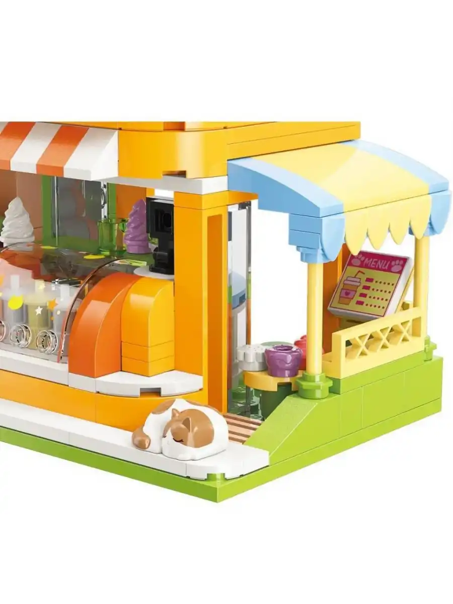 Mikro Blok Meyve Suyu Dükkanı 315 Parça - Lego Setleri - Keeppley Mini Lego - Keeppley Lego - Mikro Bloklar