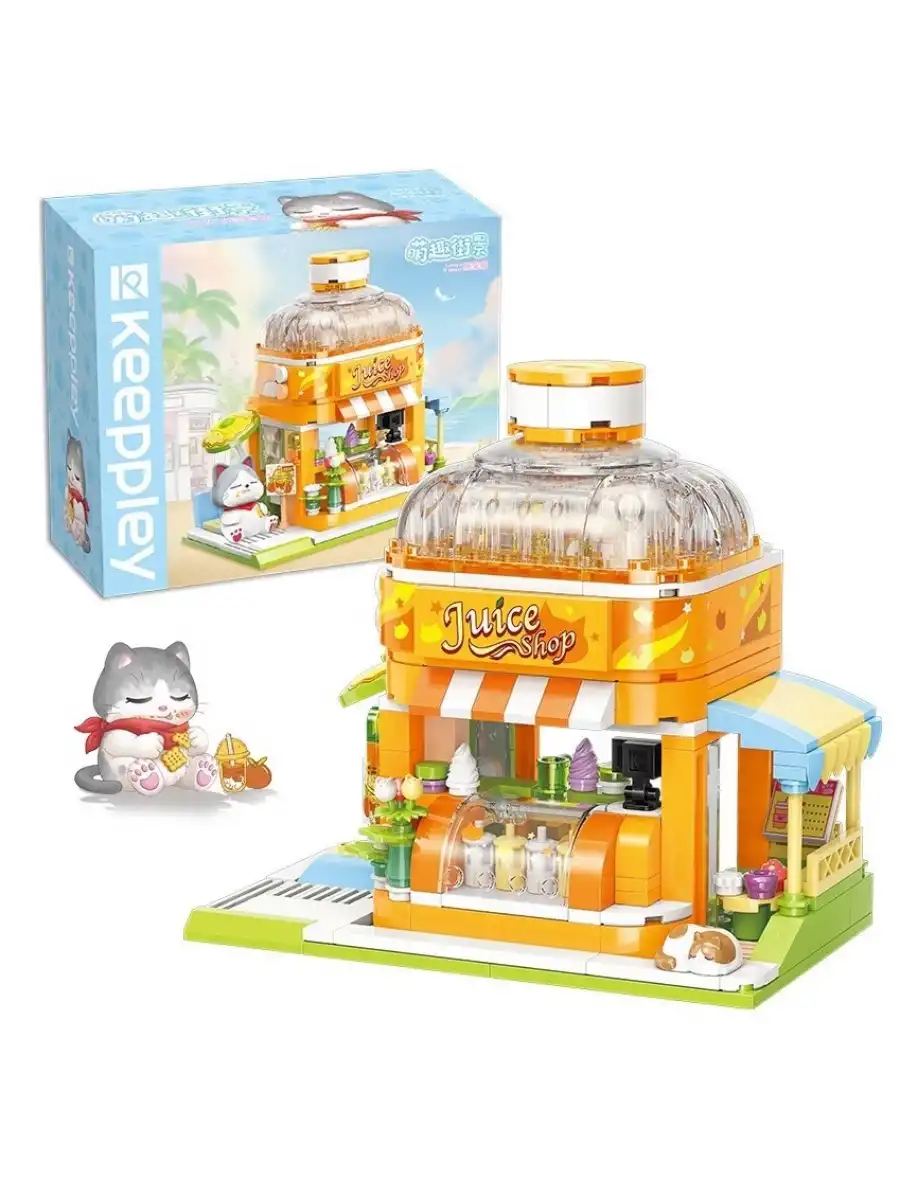 Mikro Blok Meyve Suyu Dükkanı 315 Parça - Lego Setleri - Keeppley Mini Lego - Keeppley Lego - Mikro Bloklar