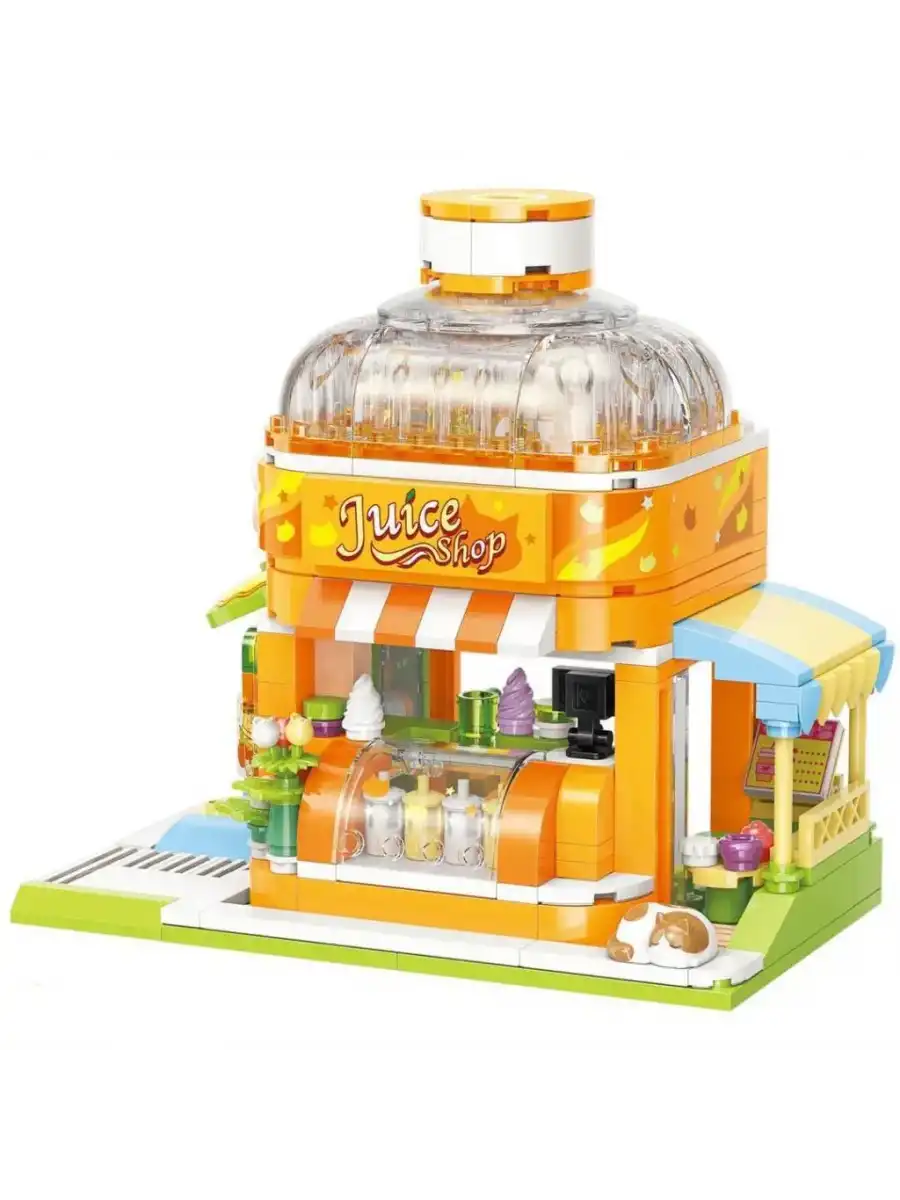 Mikro Blok Meyve Suyu Dükkanı 315 Parça - Lego Setleri - Keeppley Mini Lego - Keeppley Lego - Mikro Bloklar