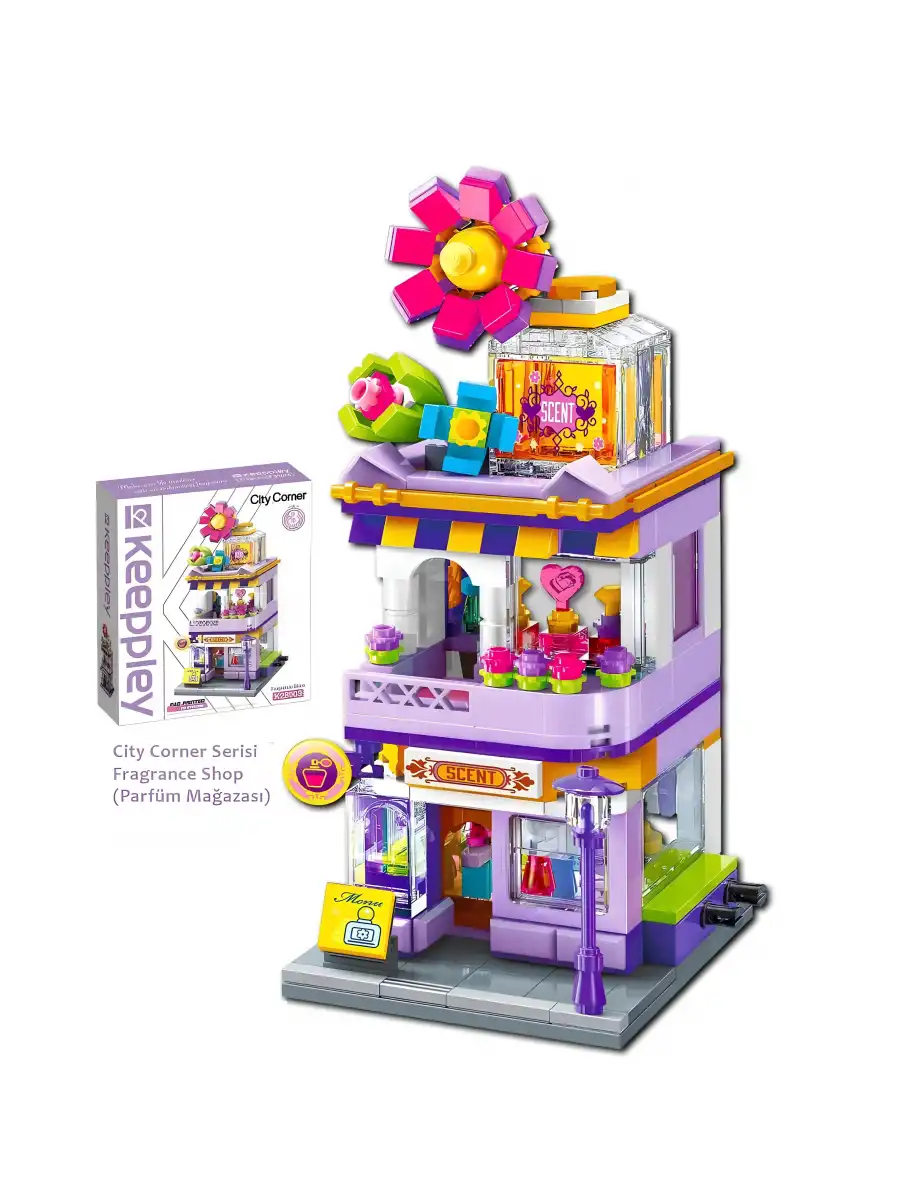 Mikro Blok Parfüm Dükkanı 306 Parça - Lego Setleri - Keeppley Mini Lego - Dükkan Lego - Keeppley Lego - Mikro Bloklar