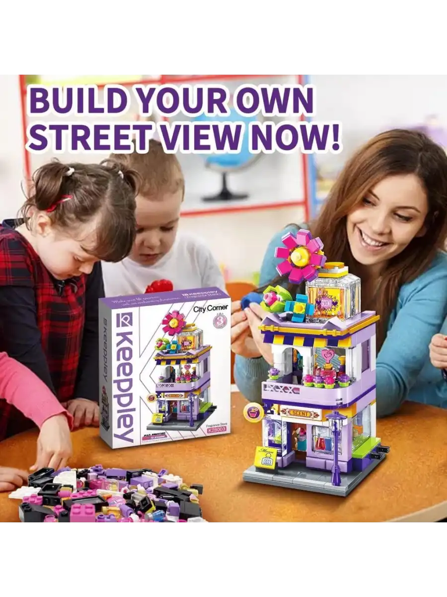 Mikro Blok Parfüm Dükkanı 306 Parça - Lego Setleri - Keeppley Mini Lego - Dükkan Lego - Keeppley Lego - Mikro Bloklar