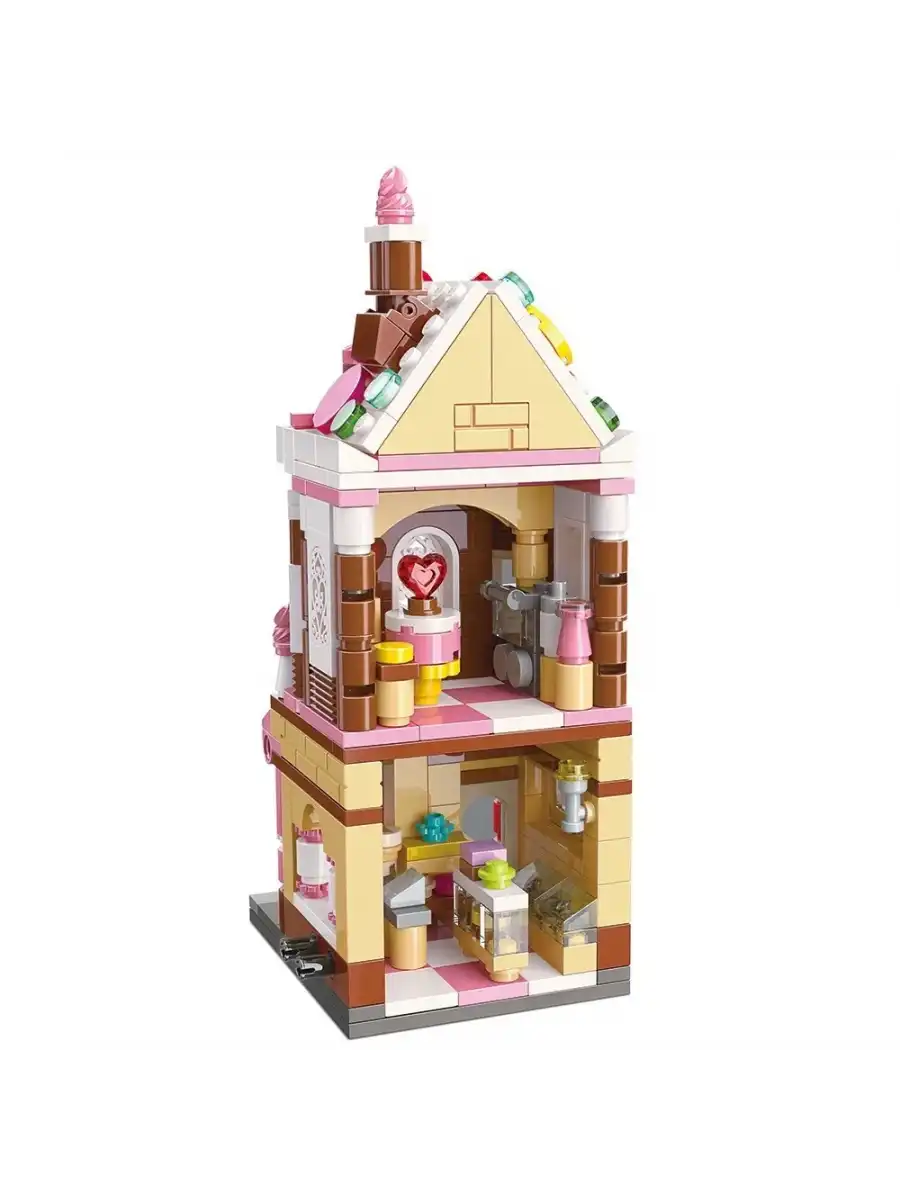 Mikro Blok Pasta Dükkanı 344 Parça - Lego Setleri - Keeppley Mini Lego - Dükkan Lego - Keeppley Lego - Mikro Bloklar