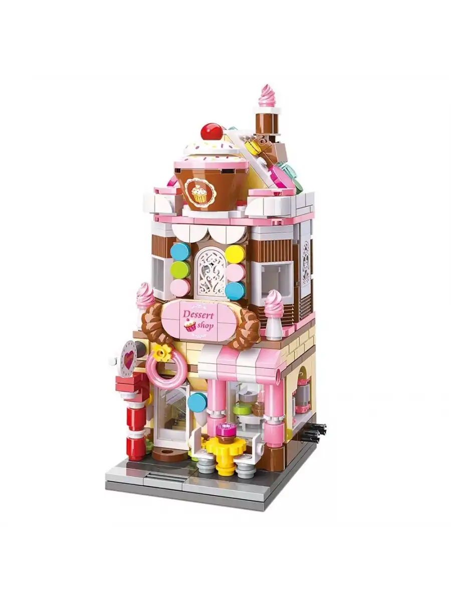 Mikro Blok Pasta Dükkanı 344 Parça - Lego Setleri - Keeppley Mini Lego - Dükkan Lego - Keeppley Lego - Mikro Bloklar