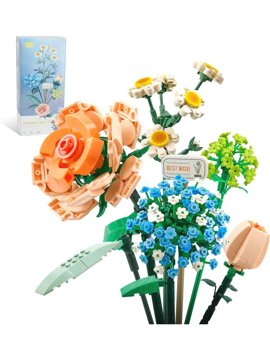 Mikro Blok Sonsuz Çiçekler 2 680 Parça - Lego Setleri - Loz Mini Lego - Çiçek Lego - Loz Lego - Mikro Bloklar