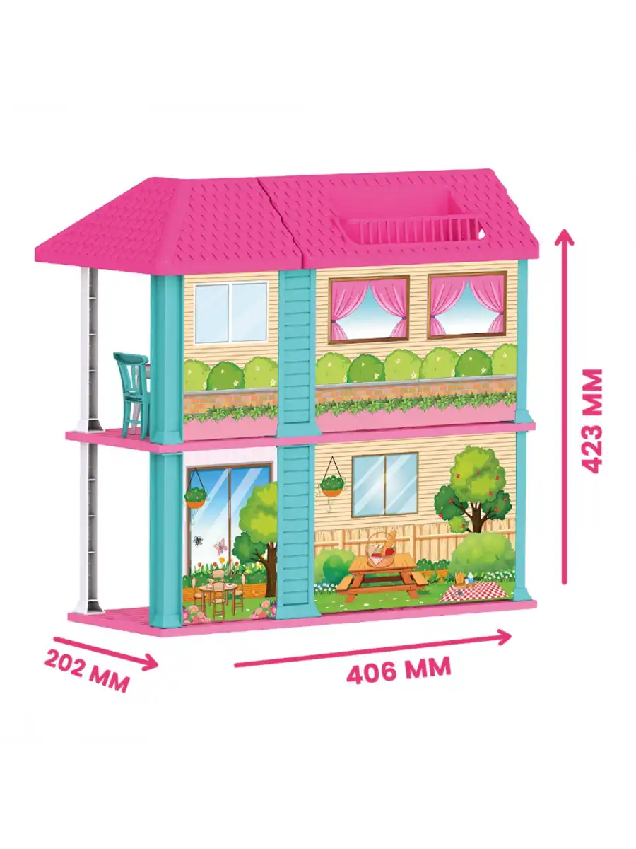 Milanın 2 Katlı Rüya Evi - Ev Oyuncak - Milanın Rüya Ev Seti - Barbie Ev Seti - Rüya Evi - Oyun Evi