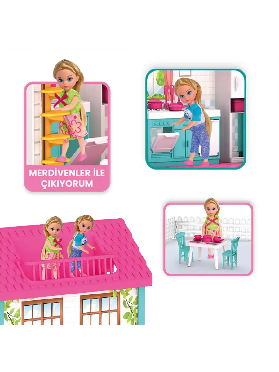 Milanın Okyanus Evi - Ev Oyuncak - Milanın Okyanus Ev Seti - Barbie Ev Seti - Rüya Evi - Oyun Evi