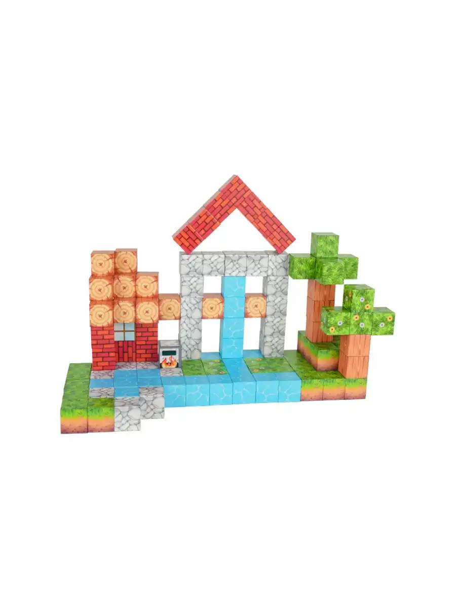 Minecraft Orman Temalı 119 Parça Manyetik Lego Minecraft Manyetik Lego Minecraft Lego Megnetic Blocks