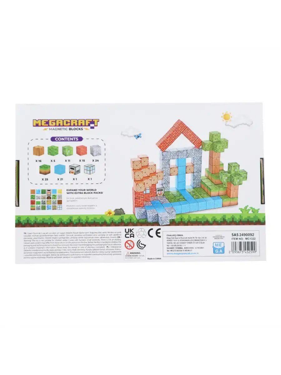 Minecraft Orman Temalı 119 Parça Manyetik Lego Minecraft Manyetik Lego Minecraft Lego Megnetic Blocks
