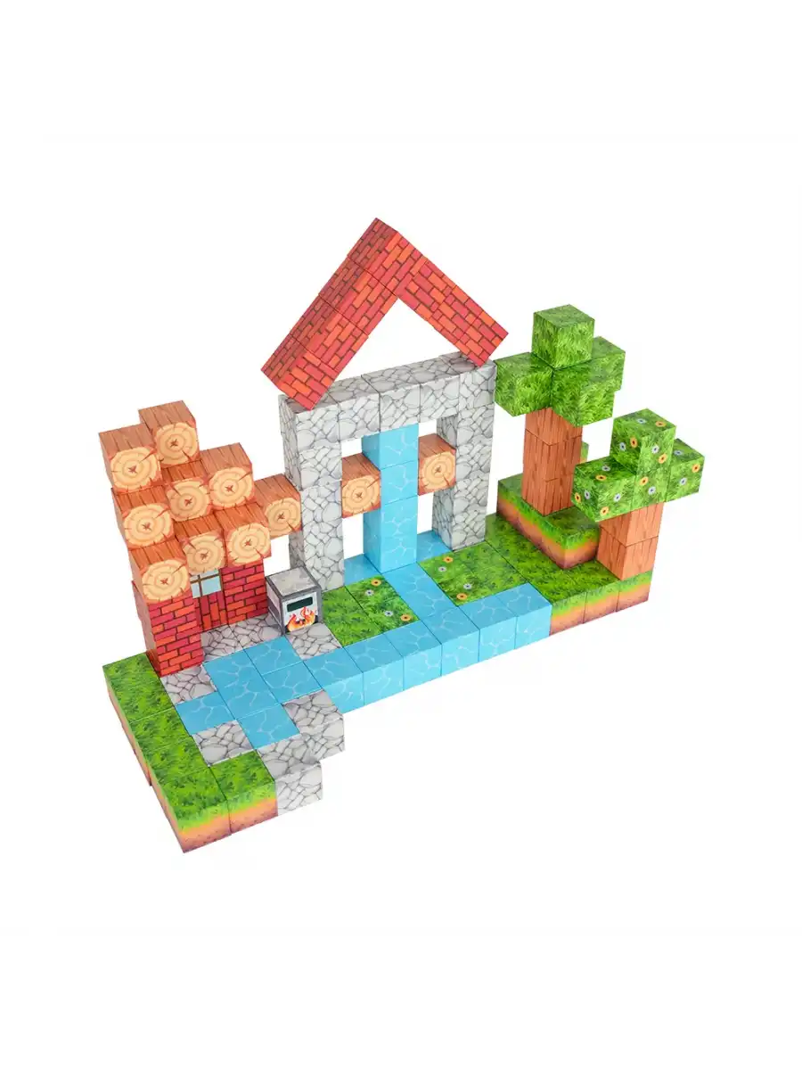 Minecraft Orman Temalı 119 Parça Manyetik Lego Minecraft Manyetik Lego Minecraft Lego Megnetic Blocks