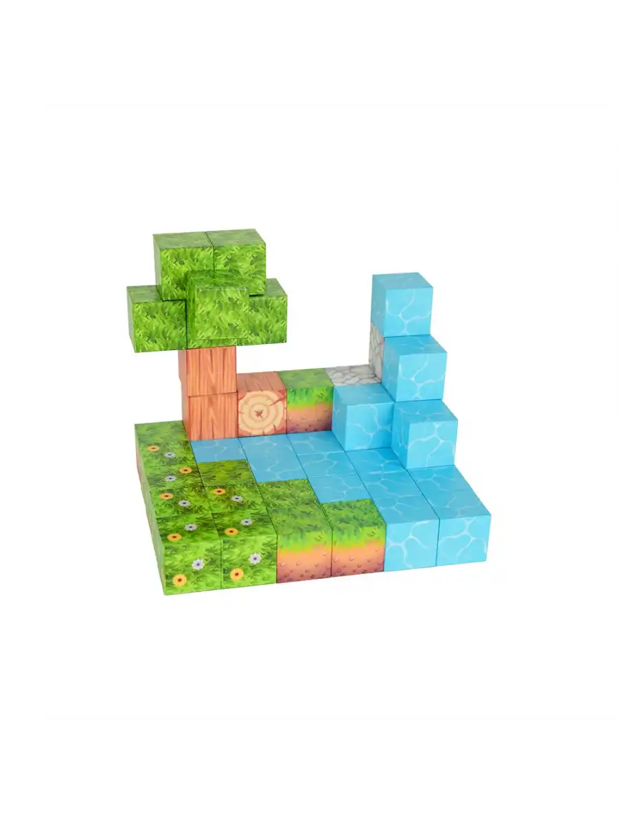 Minecraft Orman Temalı 47 Parça Manyetik Lego Minecraft Manyetik Lego Minecraft Lego Megnetic Blocks