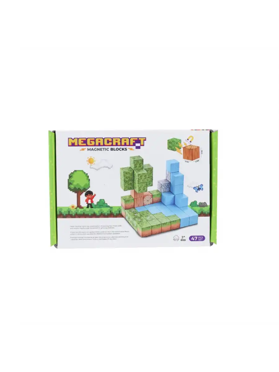Minecraft Orman Temalı 47 Parça Manyetik Lego Minecraft Manyetik Lego Minecraft Lego Megnetic Blocks