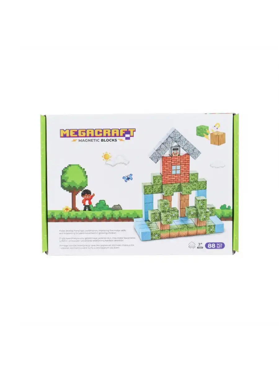 Minecraft Orman Temalı 88 Parça Manyetik Lego Minecraft Manyetik Lego Minecraft Lego Megnetic Blocks