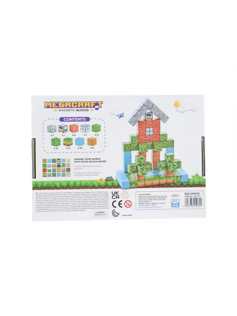 Minecraft Orman Temalı 88 Parça Manyetik Lego Minecraft Manyetik Lego Minecraft Lego Megnetic Blocks