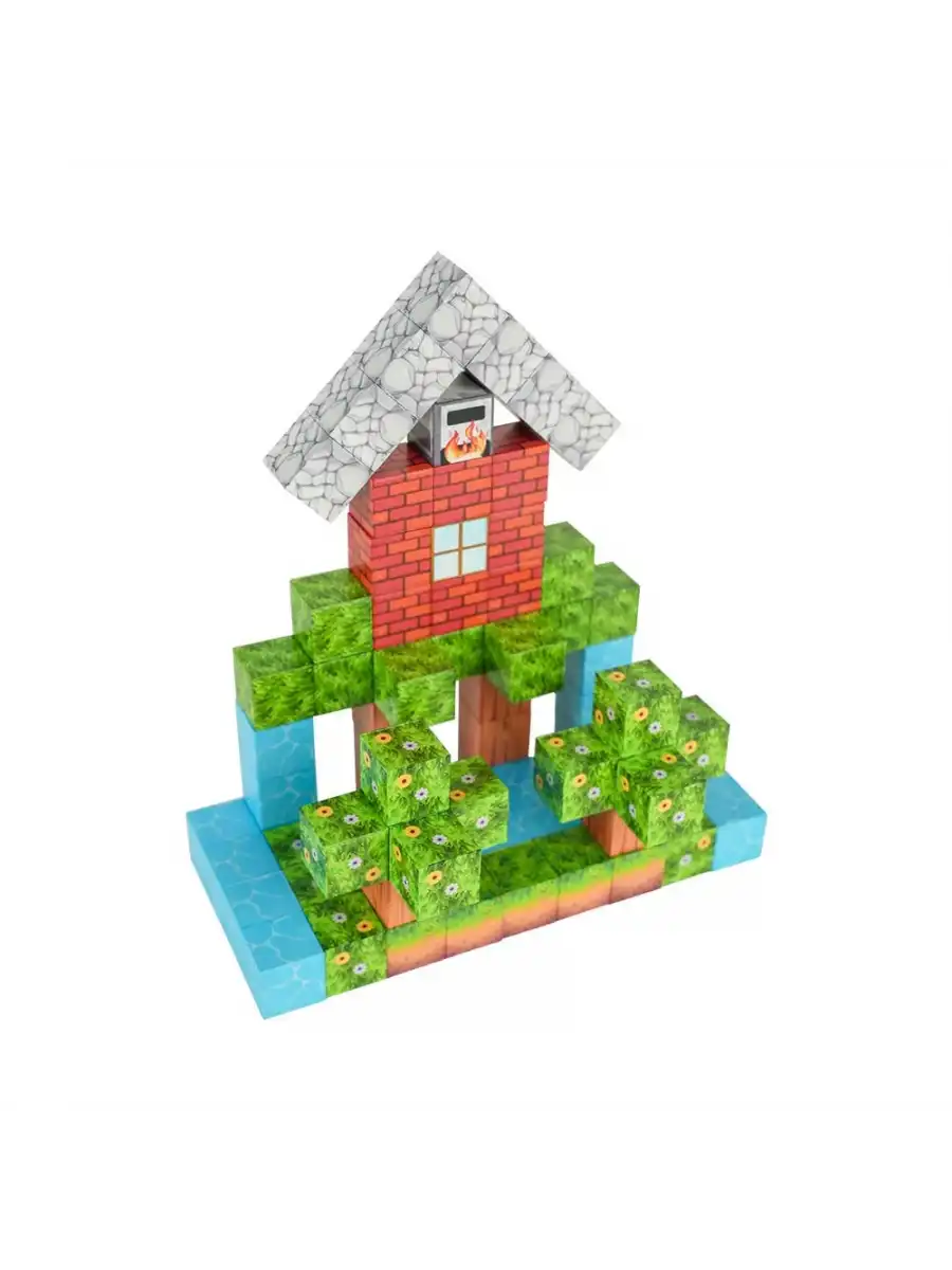 Minecraft Orman Temalı 88 Parça Manyetik Lego Minecraft Manyetik Lego Minecraft Lego Megnetic Blocks
