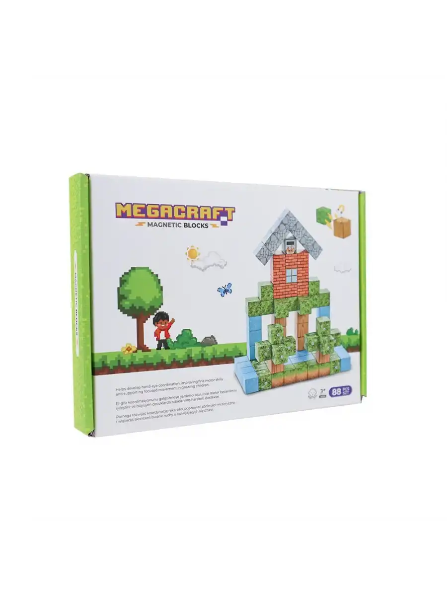 Minecraft Orman Temalı 88 Parça Manyetik Lego Minecraft Manyetik Lego Minecraft Lego Megnetic Blocks