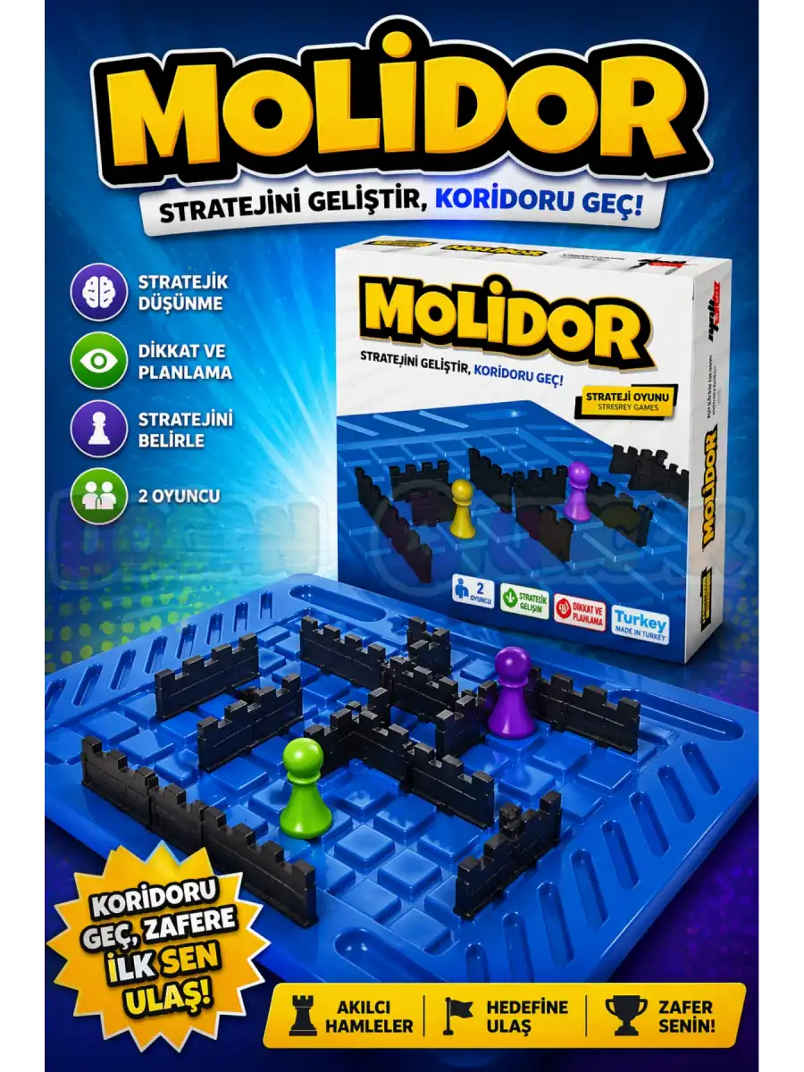 Moli Koridor Oyunu - Molidor Oyunu - Zeka Oyunu Koridor Oyunu - Strateji Oyunu