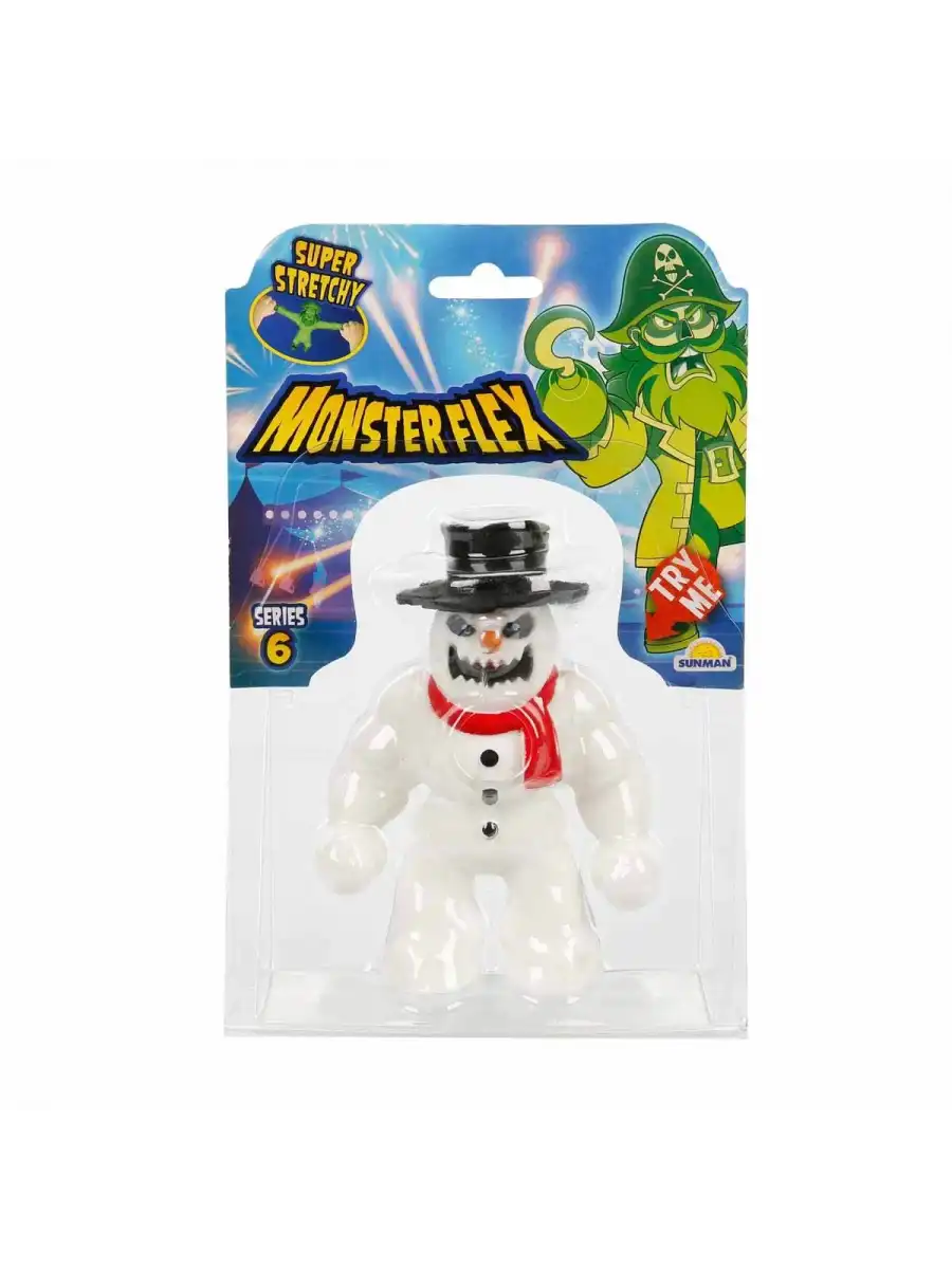 Monster Flex Stretch Snow Badman Figür - Monster Stretch Figür - Esneyen Oyuncakları Esneyebilen Oyuncak