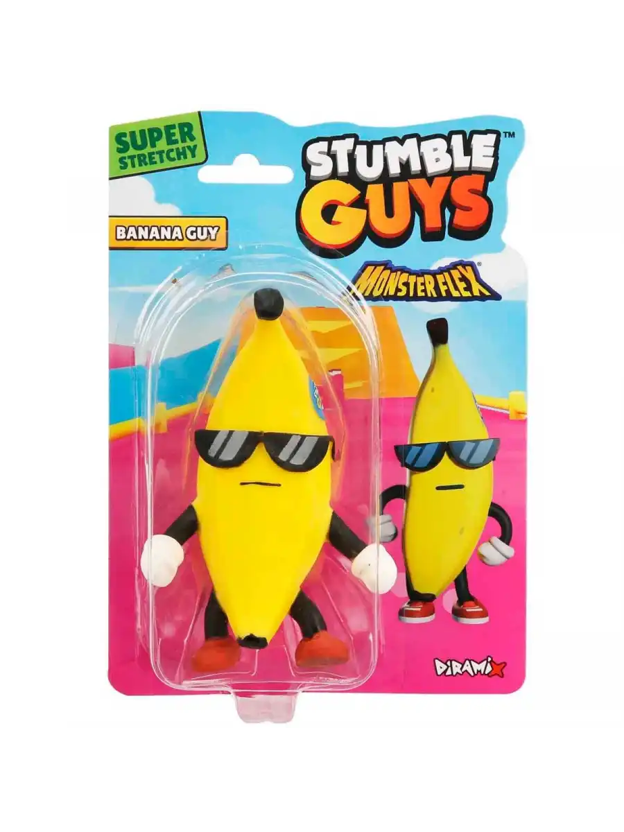 Monster Flex Stumble Guys Stretch Banana Guy Figür - Stumble Guys Stretch Figür - Stumble Guys Oyuncakları