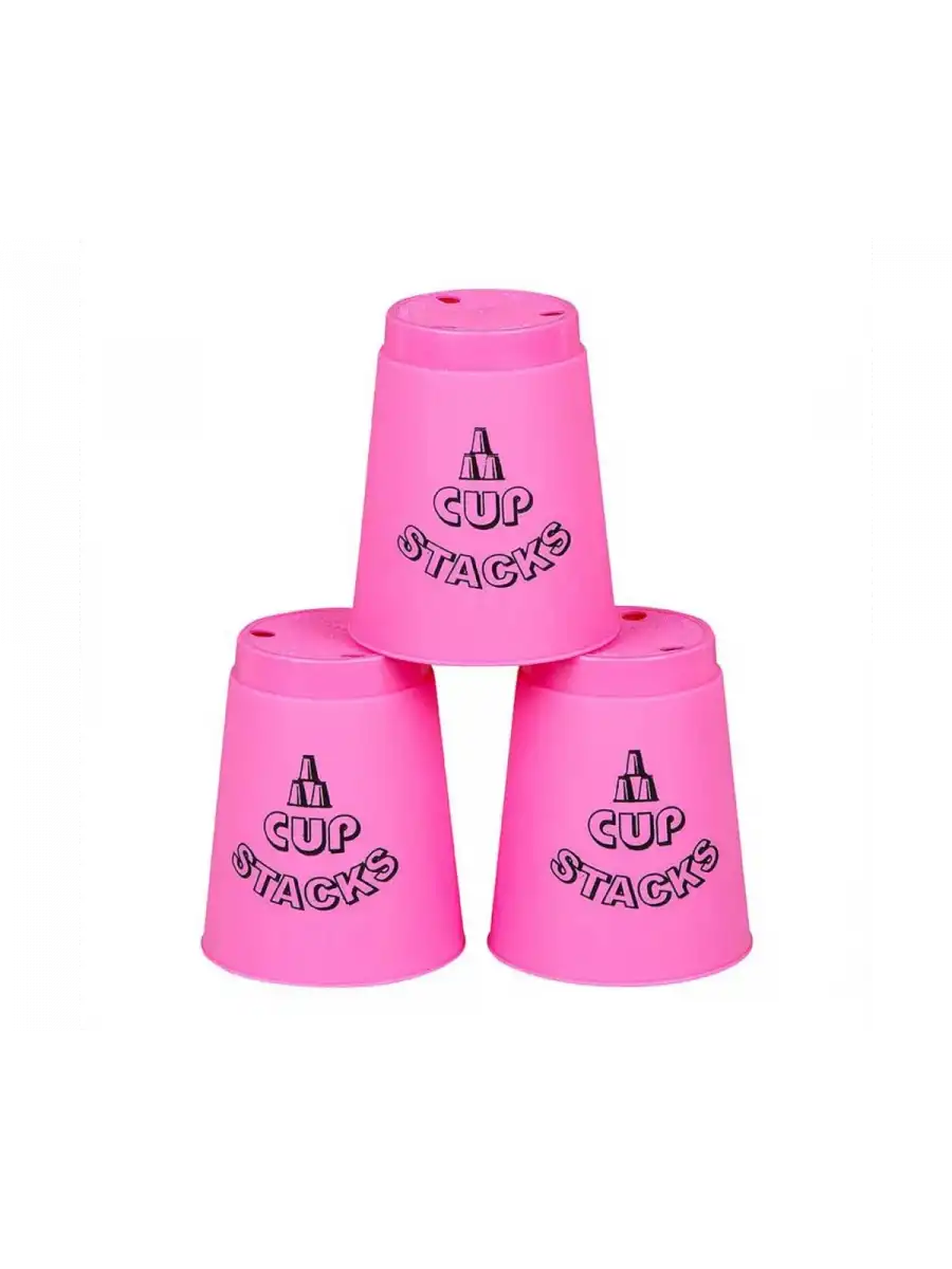 Orijinal Cup Stacks Bardak Oyunu - Speed Cup - Hızlı Bardaklar Oyunu - Hızlı Bardak Oyunu - Pembe