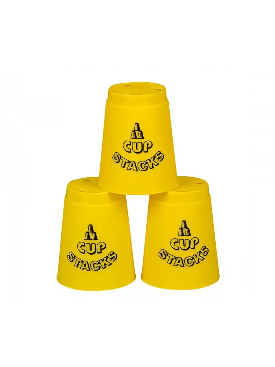 Orijinal Cup Stacks Bardak Oyunu - Speed Cup - Hızlı Bardaklar Oyunu - Hızlı Bardak Oyunu - Sarı
