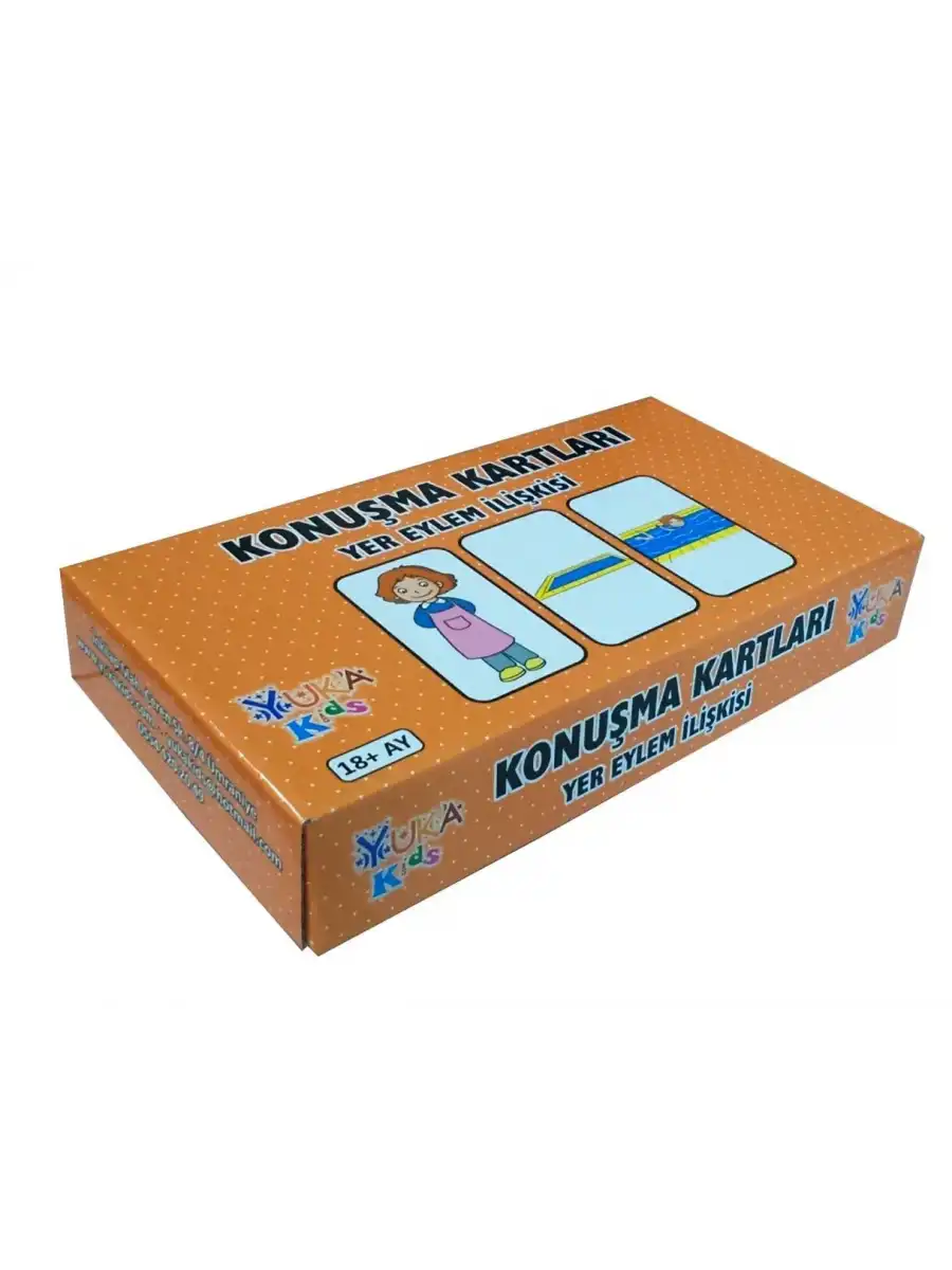 Orijinal Konuşma Kartları - Yer-Eylem İlişkisi - Çocuklar için Konuşma Etkinliği Otizim Kartları