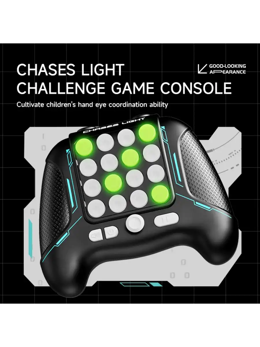 Orijinal Chases Light Oyun Konsolu - Kovalayan Işık Oyunu - Popit Light Up - Hızlı Işık Yakalama Oyunu - Fidget Anti Stres Oyunu - Beyaz