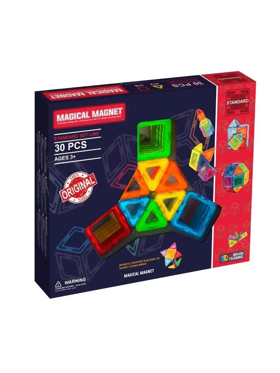 Orijinal Magical Magnet 30 Parça Manyetik Lego - Magnetic Magical Magnet - Mıknatıslı Lego - Mıknatıs Lego