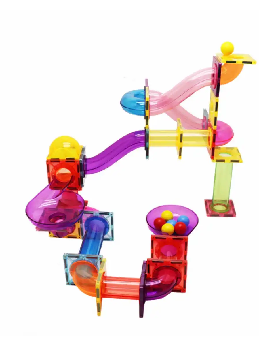 Orijinal Magnescape Magnetic Tiles 106 Parça - Magnetic Magical Magnet - Mıknatıslı Lego Magnescape