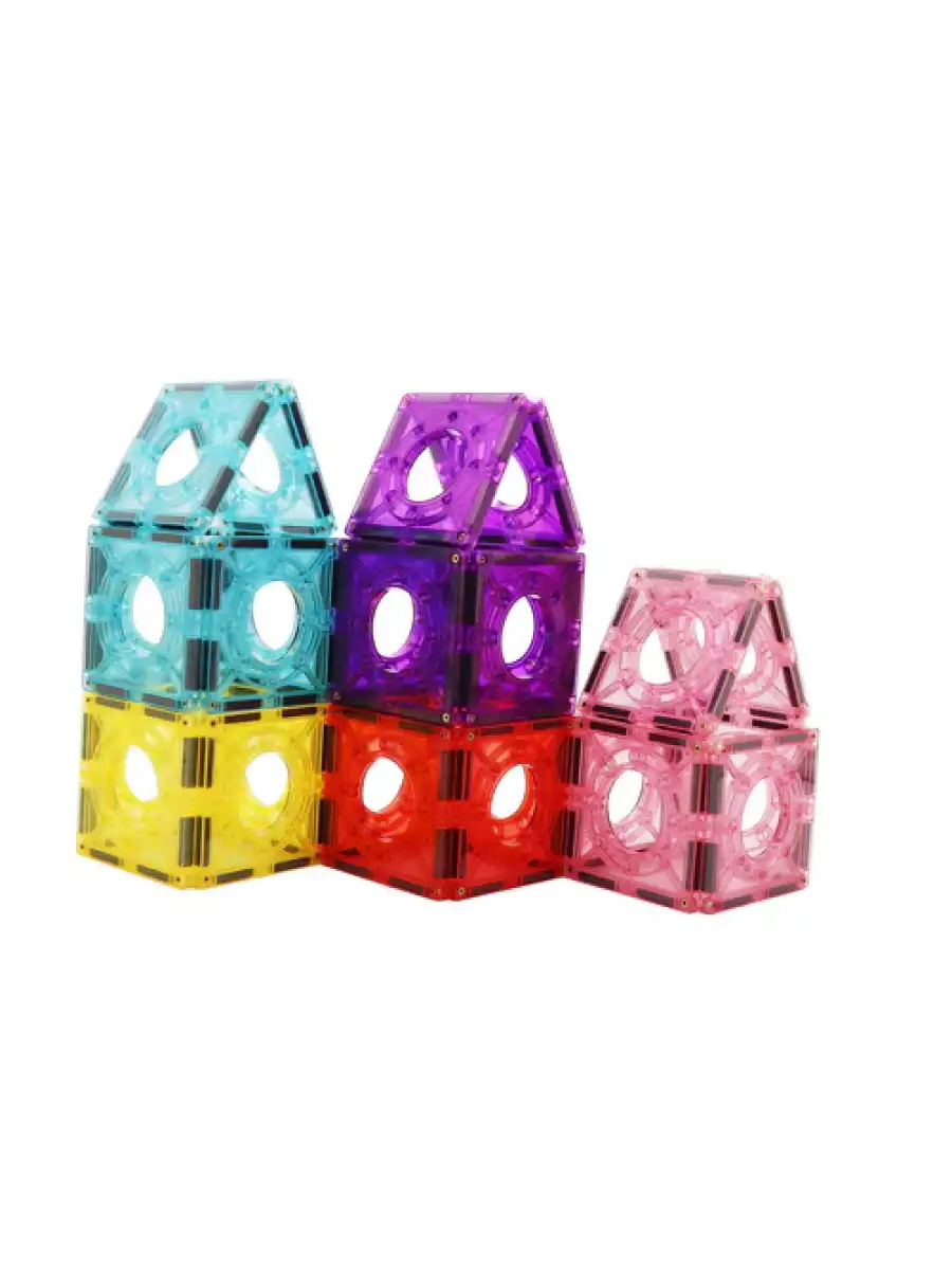 Orijinal Magnescape Magnetic Tiles 106 Parça - Magnetic Magical Magnet - Mıknatıslı Lego Magnescape
