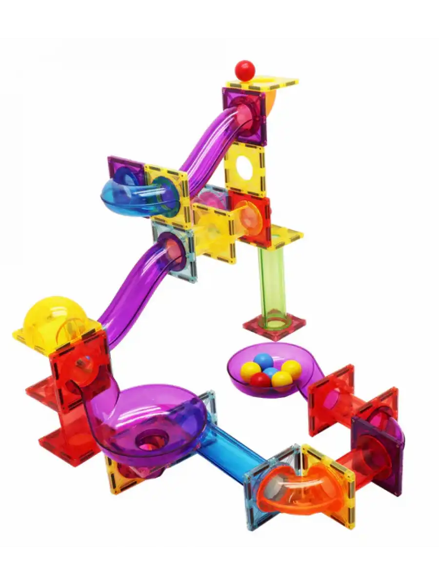 Orijinal Magnescape Magnetic Tiles 106 Parça - Magnetic Magical Magnet - Mıknatıslı Lego Magnescape