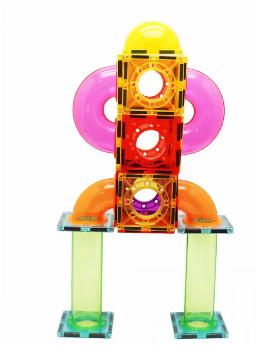 Orijinal Magnescape Magnetic Tiles 106 Parça - Magnetic Magical Magnet - Mıknatıslı Lego Magnescape