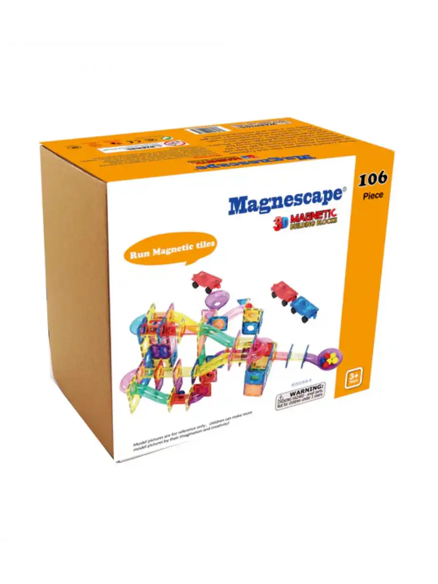 Orijinal Magnescape Magnetic Tiles 106 Parça - Magnetic Magical Magnet - Mıknatıslı Lego Magnescape