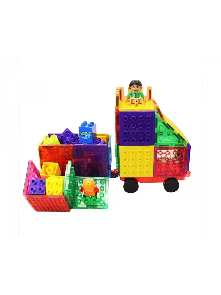 Orijinal Magnescape Magnetic Tiles 40 Parça - Magnetic Magical Magnet - Mıknatıslı Lego Magnescape