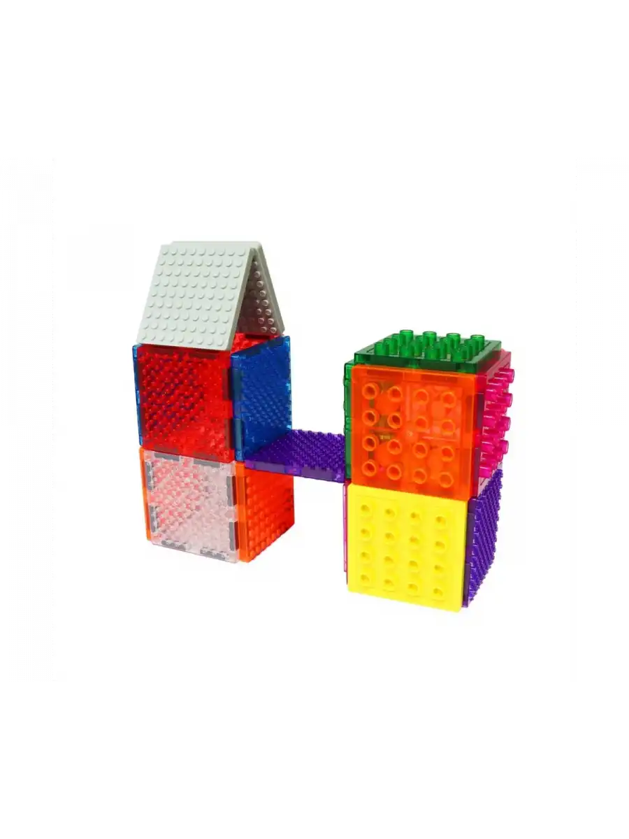 Orijinal Magnescape Magnetic Tiles 40 Parça - Magnetic Magical Magnet - Mıknatıslı Lego Magnescape